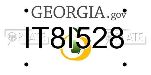 IT8I528 Georgia License Plate