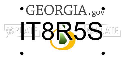 IT8R5S Georgia License Plate