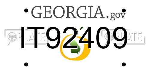 IT92409 Georgia License Plate