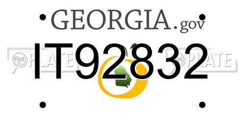 IT92832 Georgia License Plate