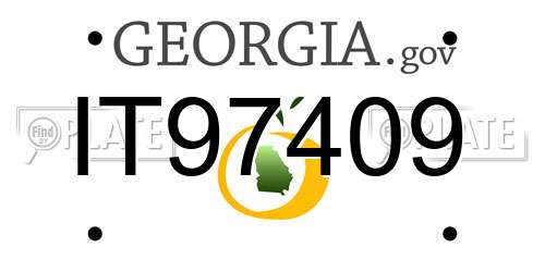 IT97409 Georgia License Plate