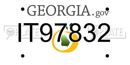 IT97832 Georgia License Plate