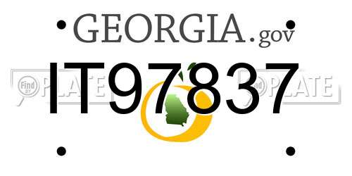 IT97837 Georgia License Plate