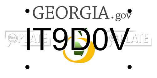 IT9D0V Georgia License Plate