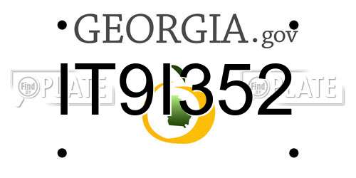IT9I352 Georgia License Plate