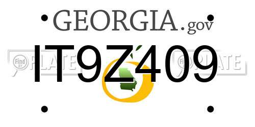 IT9Z409 Georgia License Plate
