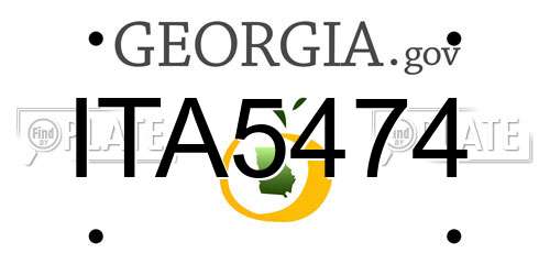 ITA5474 Georgia License Plate