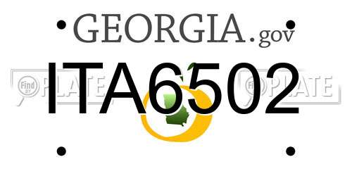 ITA6502 Georgia License Plate