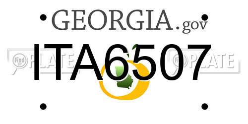 ITA6507 Georgia License Plate
