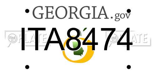 ITA8474 Georgia License Plate