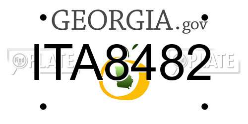 ITA8482 Georgia License Plate