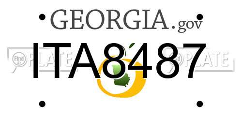 ITA8487 Georgia License Plate