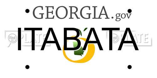 ITABATA Georgia License Plate