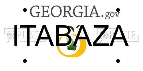 ITABAZA Georgia License Plate