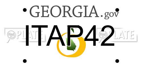 ITAP42 Georgia License Plate