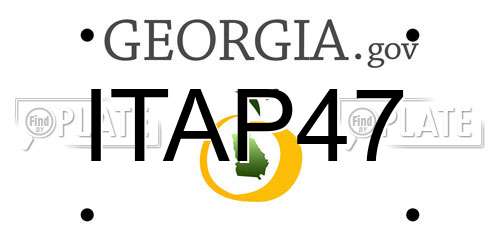 ITAP47 Georgia License Plate