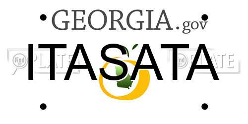 ITASATA Georgia License Plate