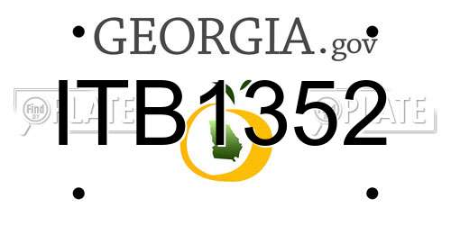 ITB1352 Georgia License Plate