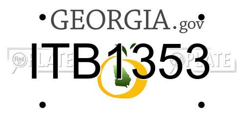ITB1353 Georgia License Plate