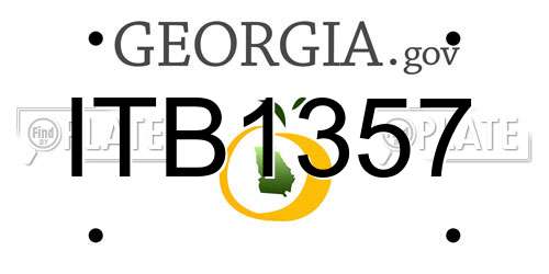 ITB1357 Georgia License Plate