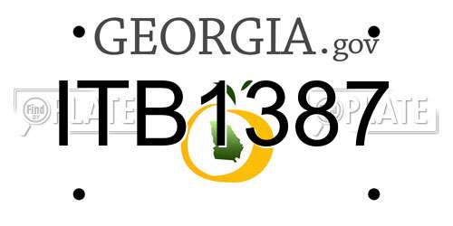 ITB1387 Georgia License Plate