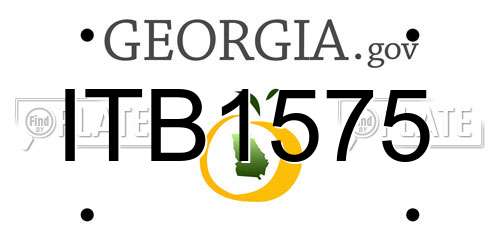 ITB1575 Georgia License Plate