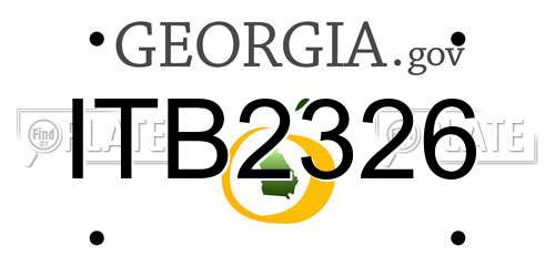 ITB2326 Georgia License Plate