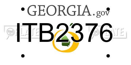 ITB2376 Georgia License Plate
