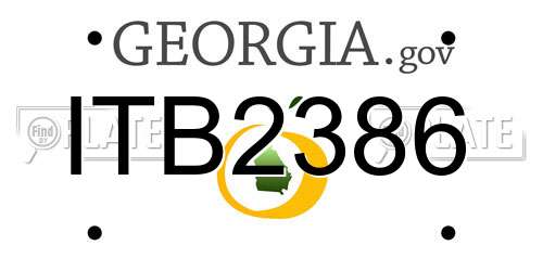 ITB2386 Georgia License Plate