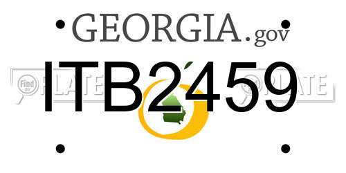 ITB2459 Georgia License Plate