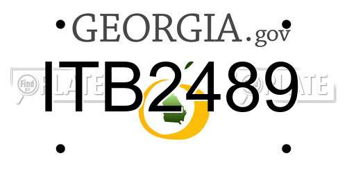 ITB2489 Georgia License Plate