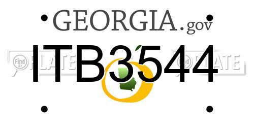 ITB3544 Georgia License Plate