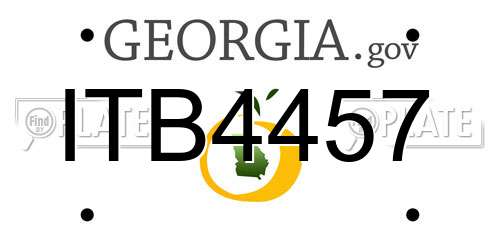 ITB4457 Georgia License Plate