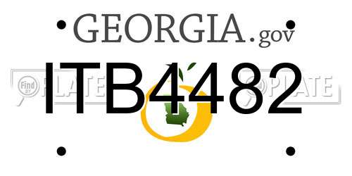 ITB4482 Georgia License Plate