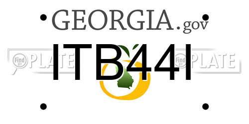 ITB44I Georgia License Plate