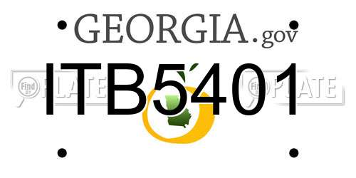 ITB5401 Georgia License Plate