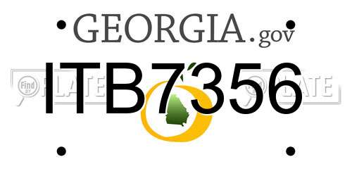 ITB7356 Georgia License Plate