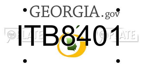 ITB8401 Georgia License Plate