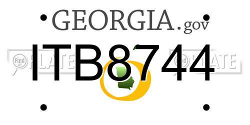 ITB8744 Georgia License Plate