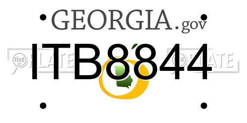 ITB8844 Georgia License Plate