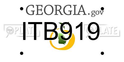 ITB919 Georgia License Plate