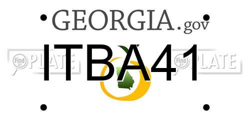 ITBA41 Georgia License Plate