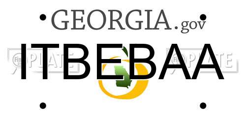 ITBEBAA Georgia License Plate