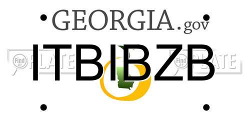 ITBIBZB Georgia License Plate