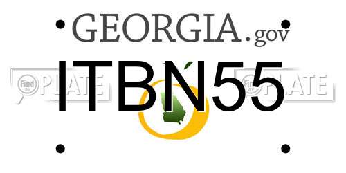 ITBN55 Georgia License Plate