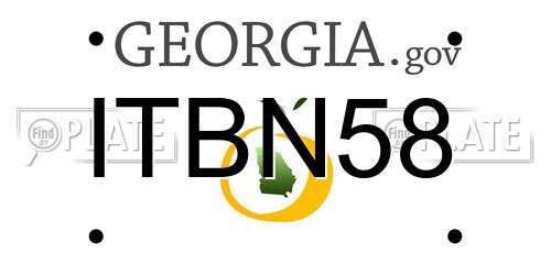 ITBN58 Georgia License Plate