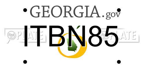 ITBN85 Georgia License Plate