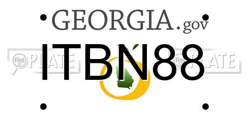 ITBN88 Georgia License Plate