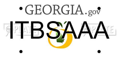ITBSAAA Georgia License Plate