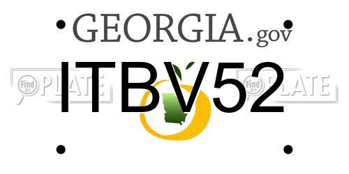 ITBV52 Georgia License Plate
